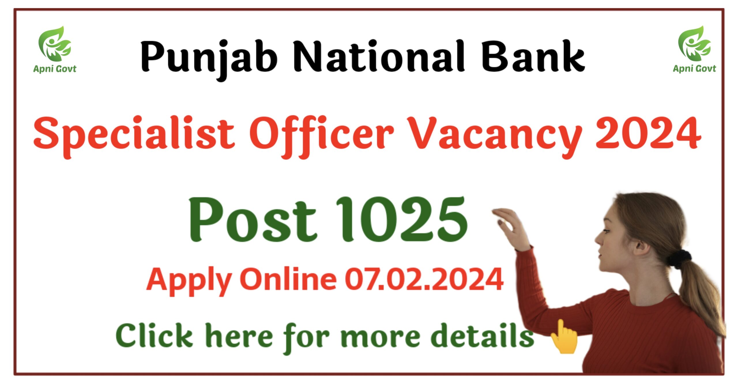 Punjab national bank specialist officer recruitment 2024