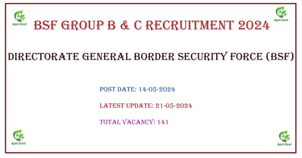 BSF Group B & C Recruitment 2024