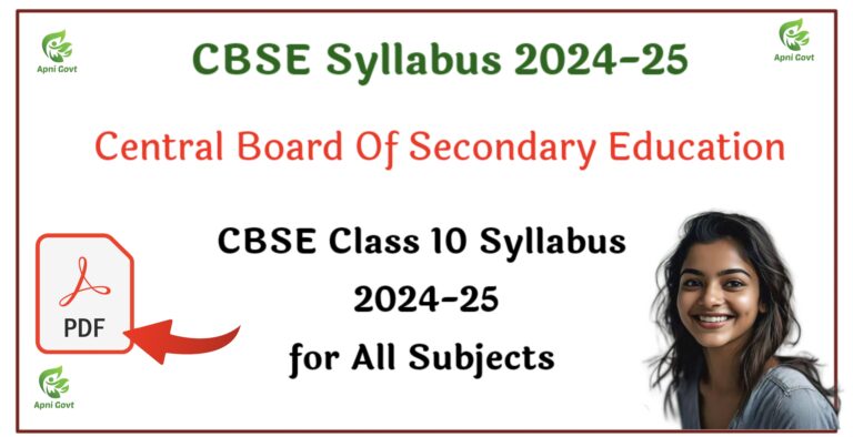 CBSE CLASS 10 SYLLABUS 2024-25 FOR ALL SUBJECTS