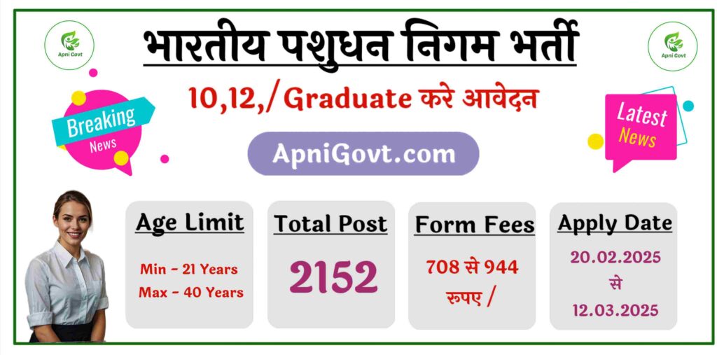 bhartiya pashudhan bharti 2152 post