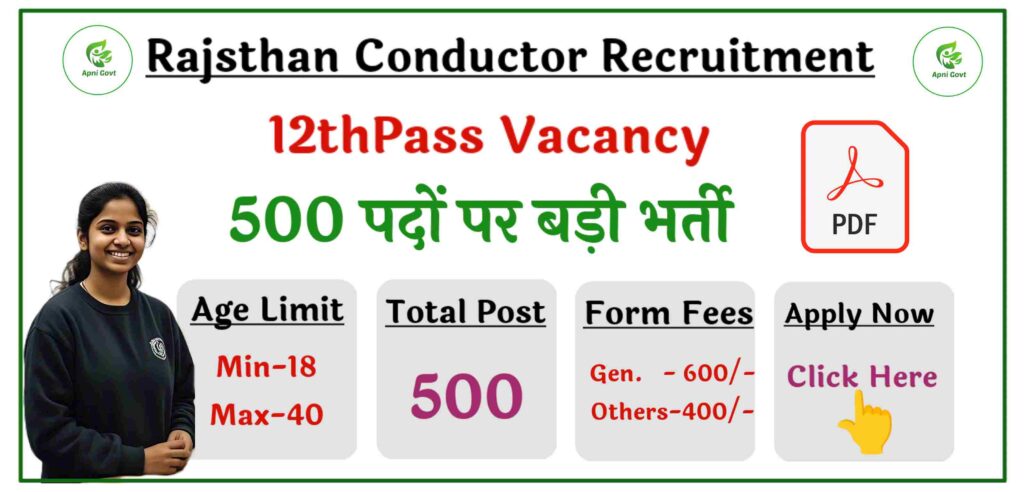 Rajasthan conductor recruitment 2025