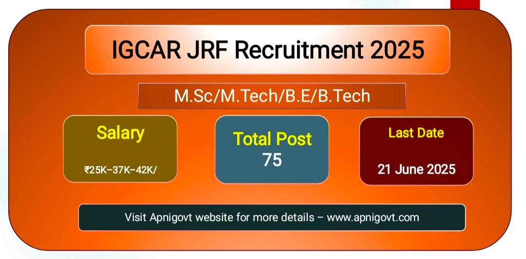 IGCAR JRF Recruitment 2025