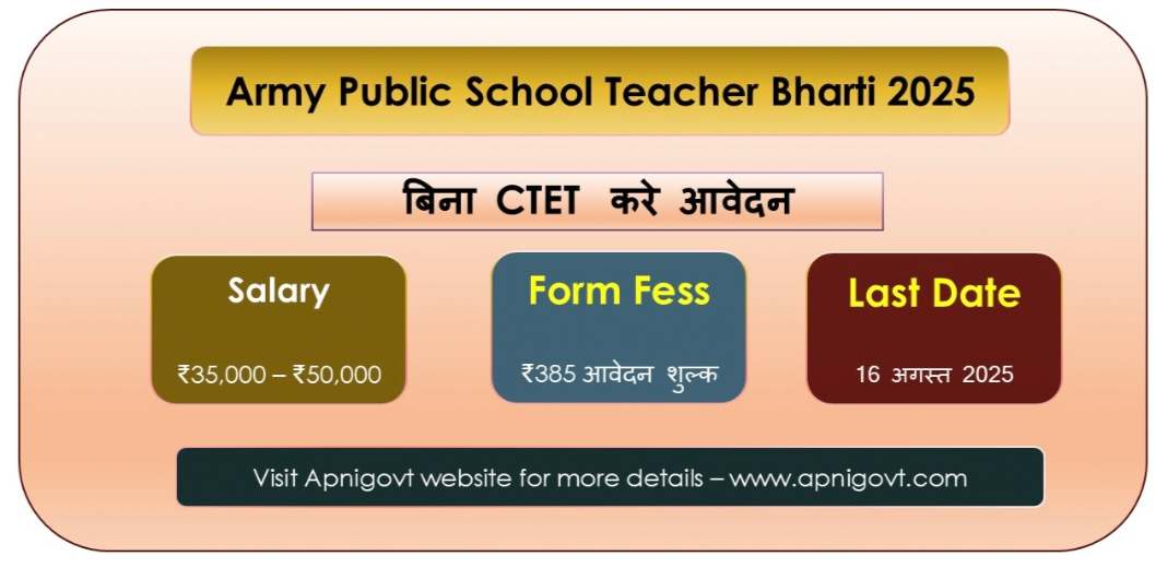 army public school teacher recruitment 2025