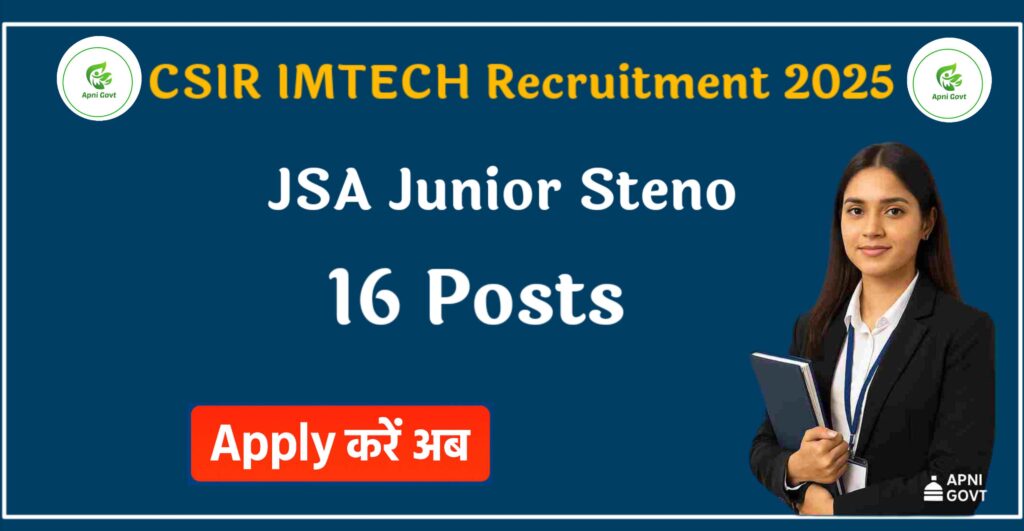 CSIR IMTECH Recruitment 2025