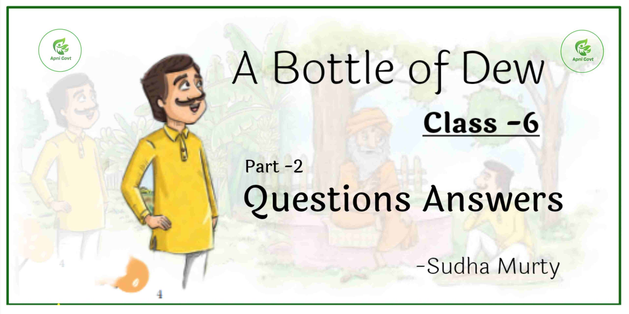 class 6 poorvi a bottle of dew question answer